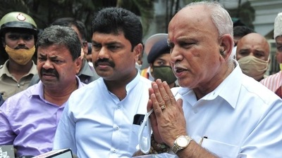 BS Yediyurappa said his successor Basavaraj Bommai was doing a "good job" as the chief minister (HT_PRINT) BS Yediyurappa said his successor Basavaraj Bommai was doing a "good job" as the chief minister (HT_PRINT)