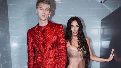 Megan Fox dares to bare in bold see-through dress for 2021 MTV VMAs with Machine Gun Kelly (Instagram/@meganfox) Megan Fox dares to bare in bold see-through dress for 2021 MTV VMAs with Machine Gun Kelly (Instagram/@meganfox)