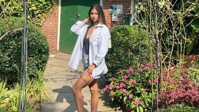Suhana Khan posed for pictures outdoors. Suhana Khan posed for pictures outdoors.