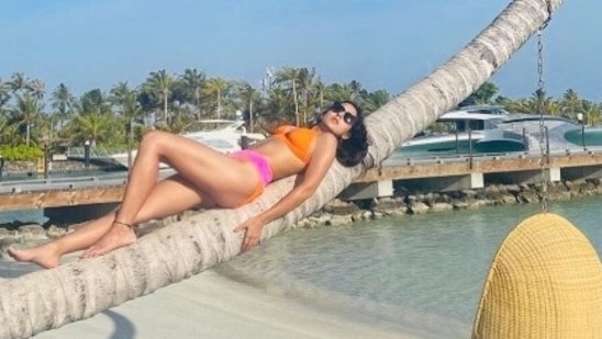 Sara Ali Khan in one of the pictures from the Maldives.