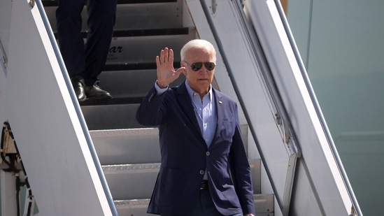 Biden, weakened after a chaotic US military withdrawal from Afghanistan that greatly disturbed some of Washington's allies, is heading into a series of diplomatic meetings in the coming weeks and months.(AFP) Biden, weakened after a chaotic US military withdrawal from Afghanistan that greatly disturbed some of Washington's allies, is heading into a series of diplomatic meetings in the coming weeks and months.(AFP)
