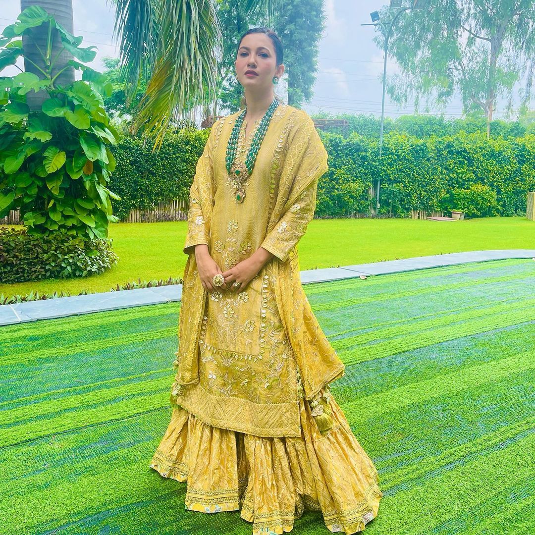 Gauahar Khan attends her friend's wedding in Delhi.
