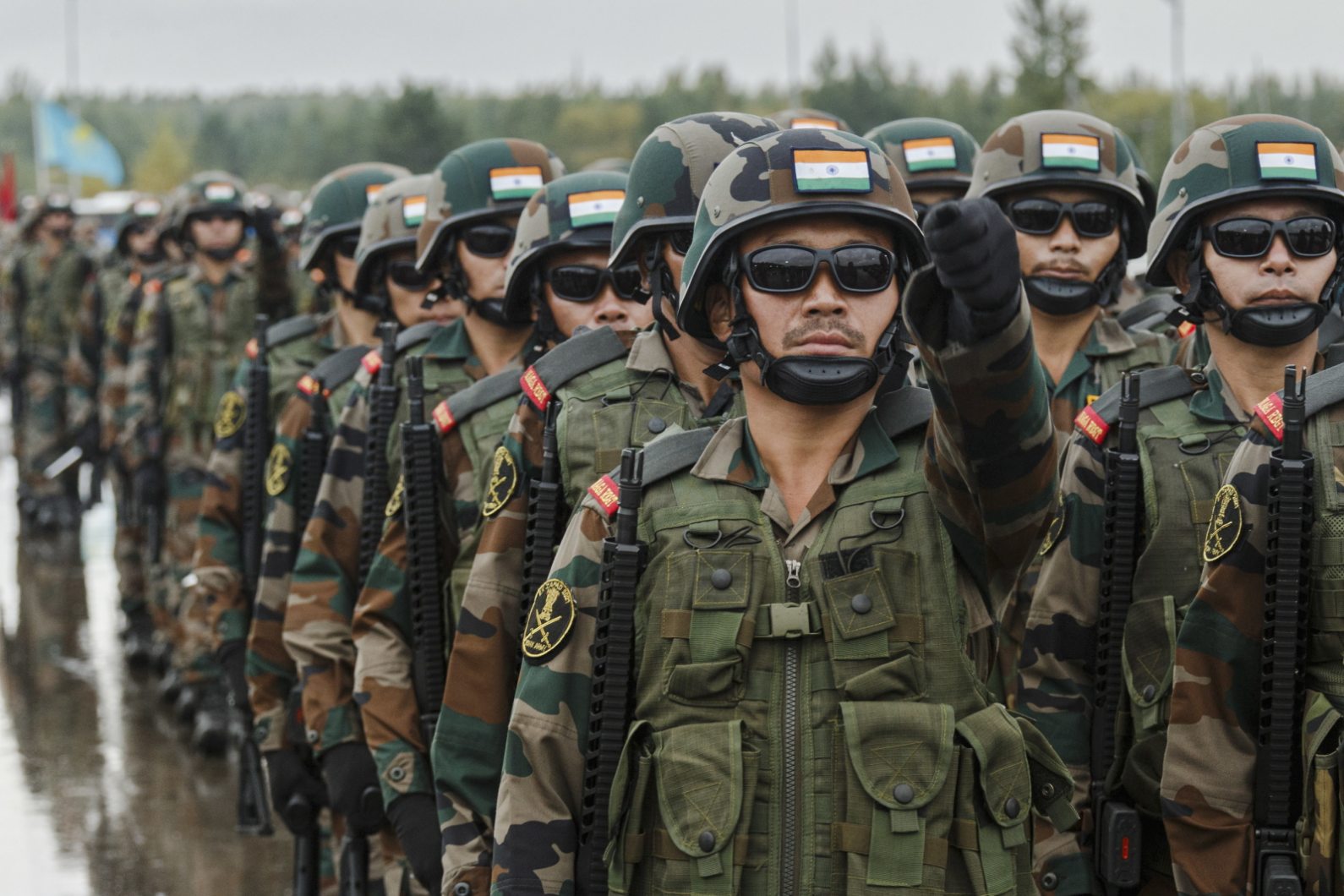 The Naga Regiment of the Indian Army takes part at the strategic war game Zapad 2021 in Russia on Monday. (Twitter/Indian Army) The Naga Regiment of the Indian Army takes part at the strategic war game Zapad 2021 in Russia on Monday. (Twitter/Indian Army)