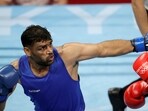 Still from India boxer Ashish Kumar's Quarterfinal bout at Tokyo Olympics 2020(REUTERS)
