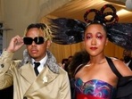 Naomi Osaka attends first Met Gala with boyfriend Cordae in custom Louis Vuitton dress(Invision) Naomi Osaka attends first Met Gala with boyfriend Cordae in custom Louis Vuitton dress(Invision)