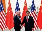 Chinese President Xi Jinping shakes hands with US President Joe Biden (L) inside the Great Hall of the People in Beijing, in this file photo from 2013 Chinese President Xi Jinping shakes hands with US President Joe Biden (L) inside the Great Hall of the People in Beijing, in this file photo from 2013