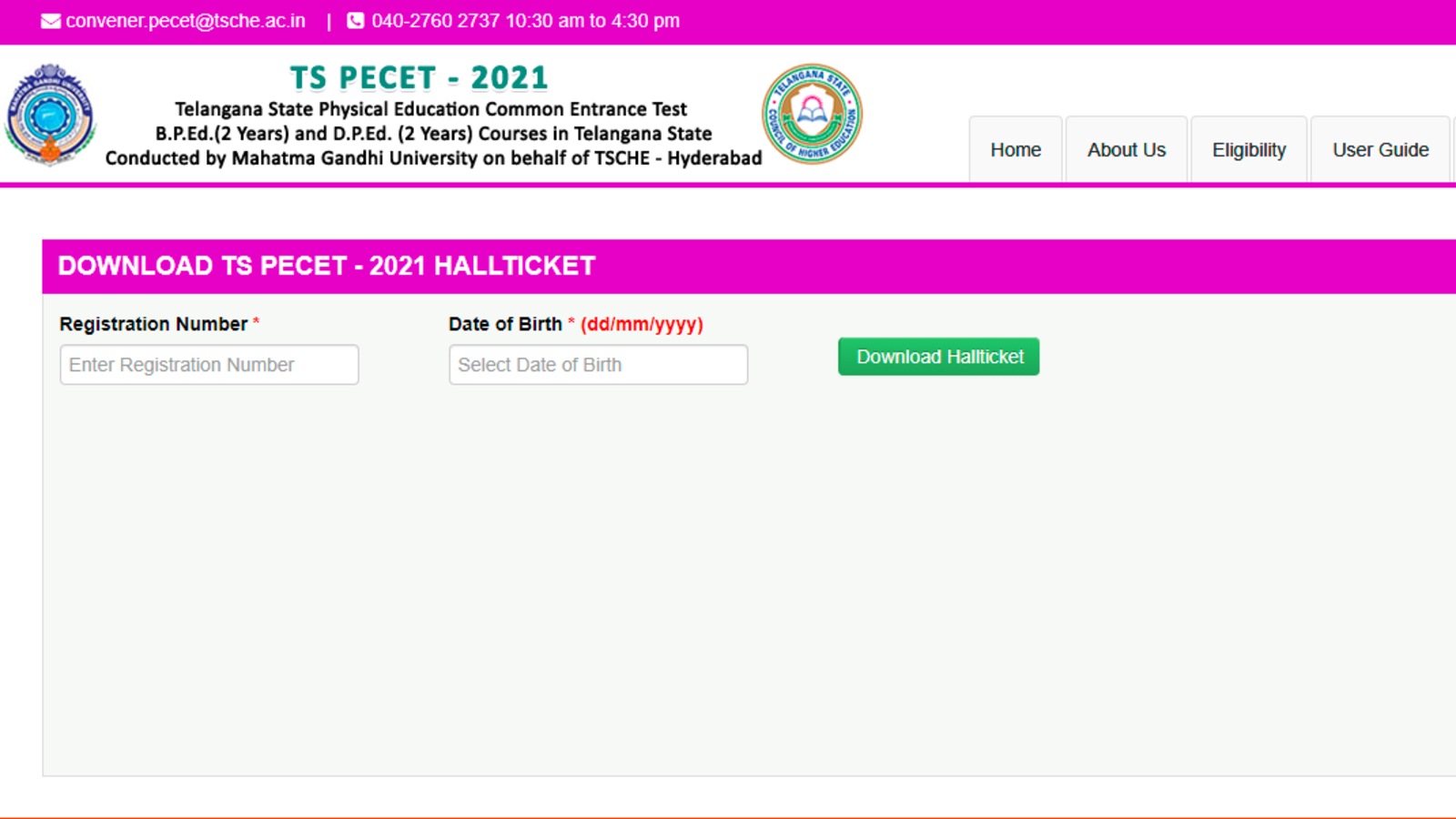 TS PECET Hall Tickets 2021 released on pecet.tsche.ac.in, direct link