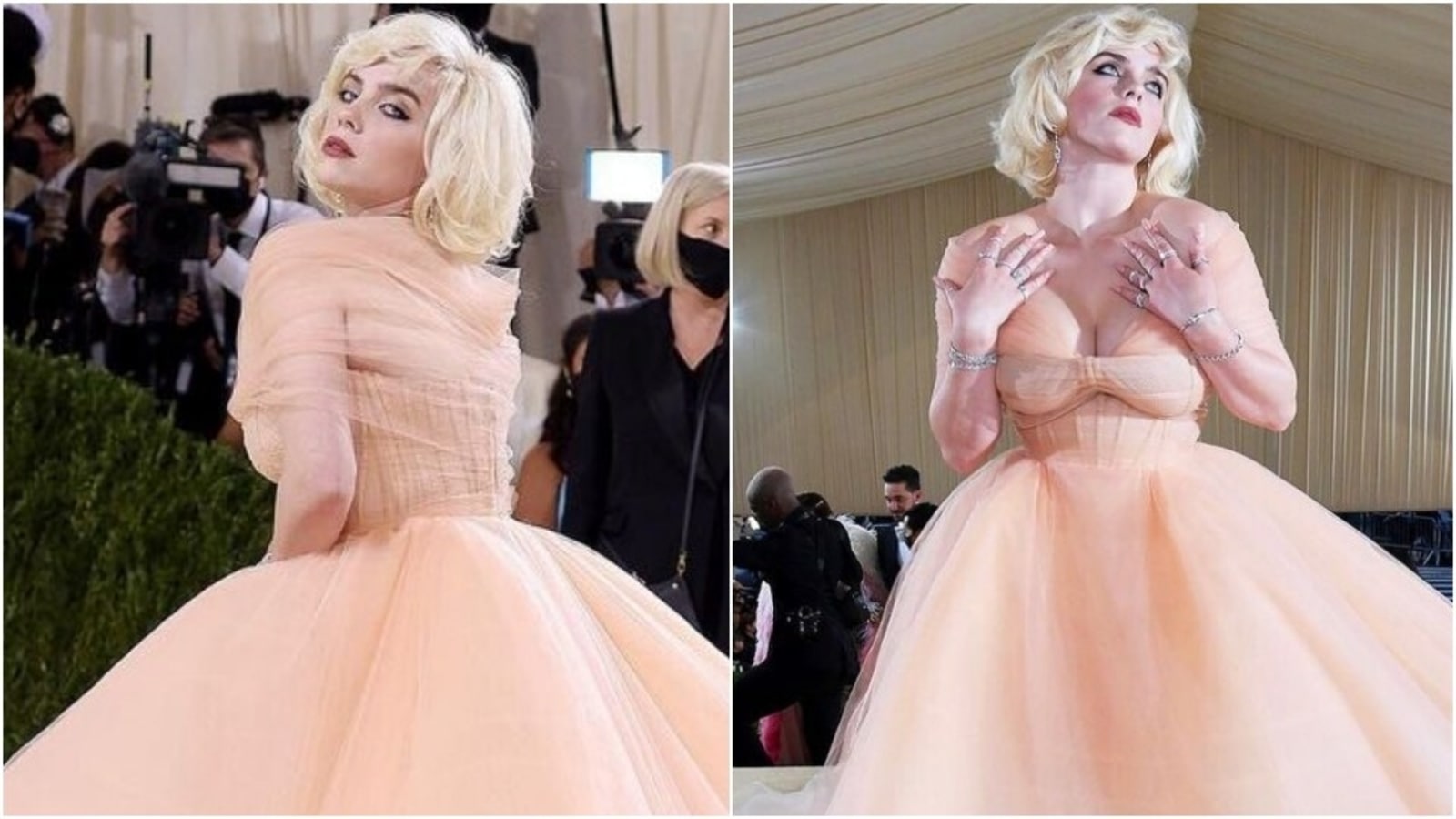 Billie Eilish Stuns On Met Gala Red Carpet In Marilyn Monroe–Inspired Gown