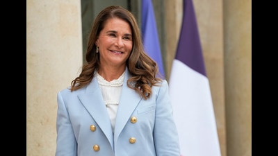 FILE - In this Thursday, July 1, 2021, file photo, Melinda Gates, co-chair of the Bill and Melinda Gates Foundation, poses for photographers as she arrives for a meeting after a meeting on the sideline of the gender equality conference at the Elysee Palace in Paris. Philanthropists Melinda French Gates, MacKenzie Scott and the family foundation of billionaire Lynn Schusterman awarded $40 million Thursday, July 29, 2021, to four gender equality projects. (AP Photo/Michel Euler, File) (AP) FILE - In this Thursday, July 1, 2021, file photo, Melinda Gates, co-chair of the Bill and Melinda Gates Foundation, poses for photographers as she arrives for a meeting after a meeting on the sideline of the gender equality conference at the Elysee Palace in Paris. Philanthropists Melinda French Gates, MacKenzie Scott and the family foundation of billionaire Lynn Schusterman awarded $40 million Thursday, July 29, 2021, to four gender equality projects. (AP Photo/Michel Euler, File) (AP)