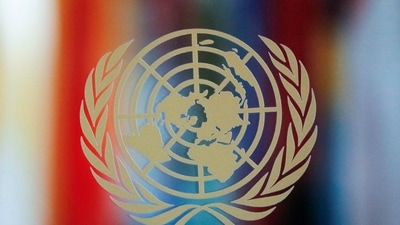 The emblem of the United Nations. (REUTERS)