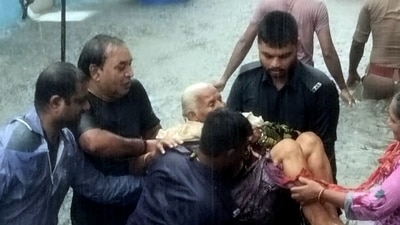 In Rajkot, the Chief Minister also obtained the details regarding 1,155 people living in the low lying areas of Aji who were shifted to safer places. (ANI) (ANI) In Rajkot, the Chief Minister also obtained the details regarding 1,155 people living in the low lying areas of Aji who were shifted to safer places. (ANI) (ANI)
