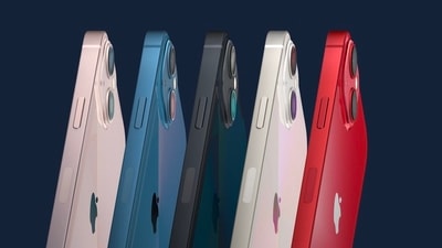 The iPhone 13 looks similar to the iPhone 12 models. (Apple Inc) The iPhone 13 looks similar to the iPhone 12 models. (Apple Inc)