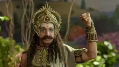 Pratik Gandhi in a still from Bhavai. Pratik Gandhi in a still from Bhavai.