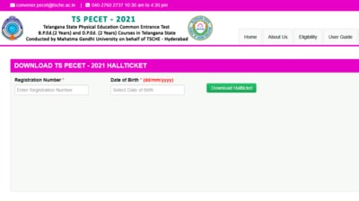TS PECET Hall Tickets 2021: Mahatma Gandhi University has released the hall tickets of Telangana State Physical Education Common Entrance Test 2021 (TS PECET-2021).
