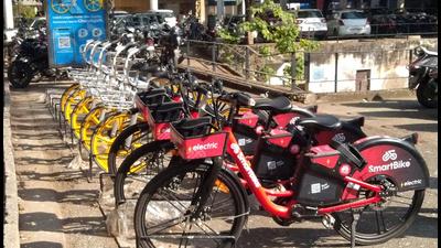 A month since the first phase of public bicycle sharing project was launched in Chandigarh, 76,786 rides have been recorded. (HT Photo) A month since the first phase of public bicycle sharing project was launched in Chandigarh, 76,786 rides have been recorded. (HT Photo)
