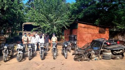 Out of 10 vehicles recovered, four including three motorcycles and a Honda City sedan have been linked to cases registered in Chandigarh, while six other vehicles weren’t accounted for. (HT FILE PHOTO) Out of 10 vehicles recovered, four including three motorcycles and a Honda City sedan have been linked to cases registered in Chandigarh, while six other vehicles weren’t accounted for. (HT FILE PHOTO)