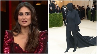 Kareena Kapoor doesn't seem to be a fan of Kim Kardashian's outfit. Kareena Kapoor doesn't seem to be a fan of Kim Kardashian's outfit.