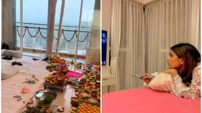 Nia Sharma’s house has an all-white aesthetic. Nia Sharma’s house has an all-white aesthetic.