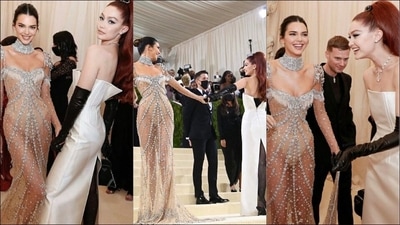 Met Gala: Gigi Hadid in sleek white Prada gown reunites with BFF Kendall Jenner on the red carpet (Instagram/_shekills/asianweddingmag)