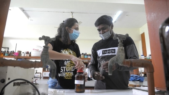 Students staying in the hostel are not allowed to get outside food.(HT Photo/Ravi Kumar)