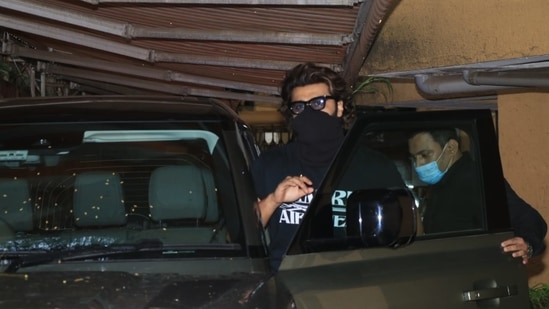 Arjun Kapoor outside a dubbing studio.