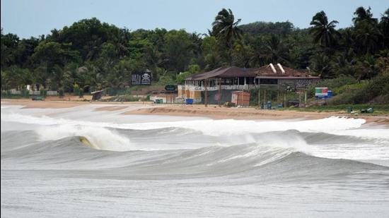 Large waves hit the coast at Aguada, Goa, due to Cyclone Tauktae in May this year. (File photo)