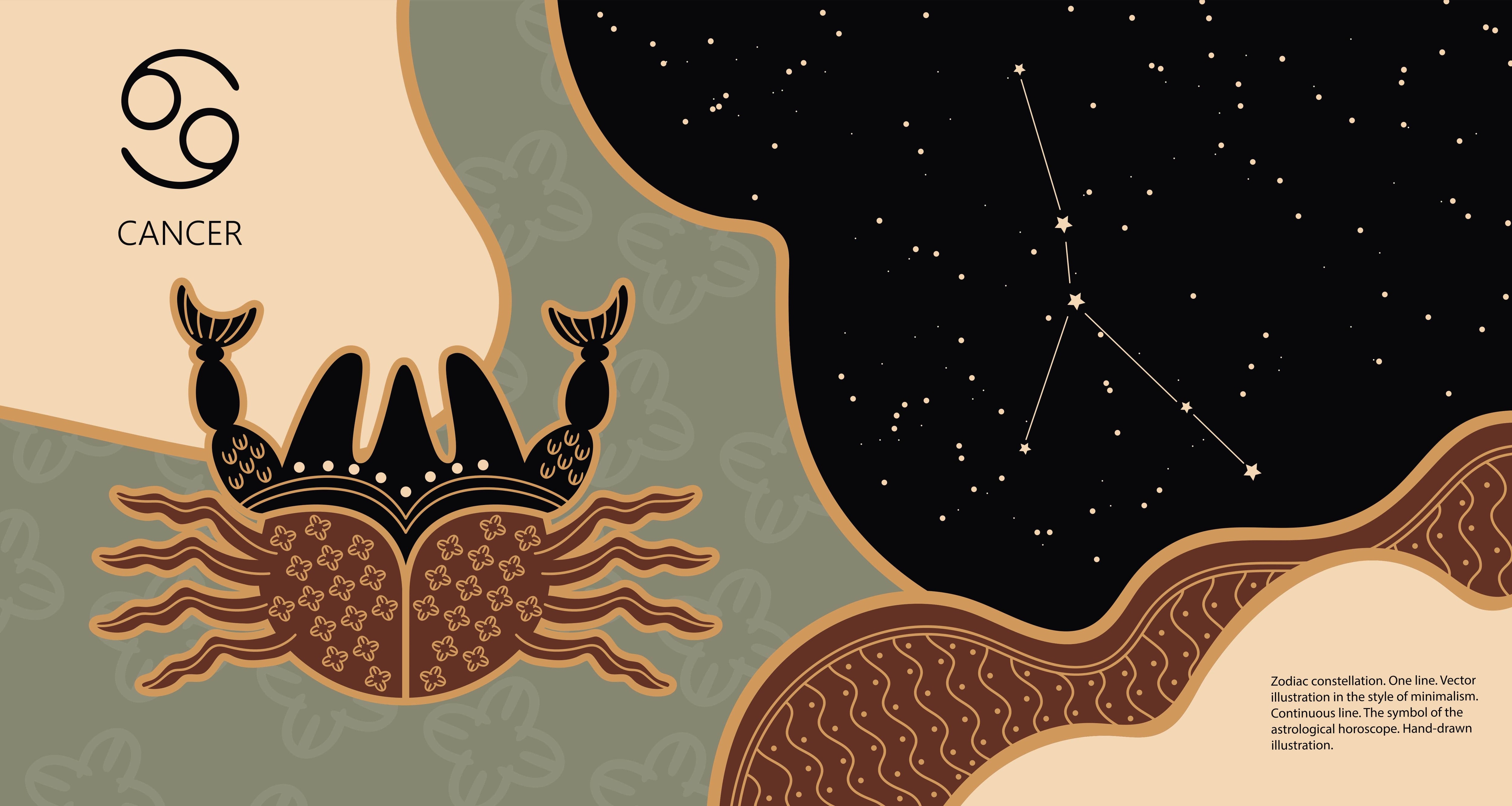 Cancer forms the symbol of nurture and empathy Cancer forms the symbol of nurture and empathy