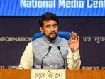 Union minister Anurag Thakur addresses a press briefing on Cabinet decisions in New Delhi.(PTI / File photo) Union minister Anurag Thakur addresses a press briefing on Cabinet decisions in New Delhi.(PTI / File photo)
