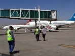 Planes are parked at Hamid Karzai International Airport in Kabul, Afghanistan.(AP) Planes are parked at Hamid Karzai International Airport in Kabul, Afghanistan.(AP)