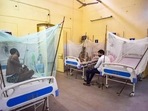 Out of these 97 cases, around nine dengue patients are admitted to hospitals at present. Saran told ANI, Out of these 97 cases, around nine dengue patients are admitted to hospitals at present. Saran told ANI,