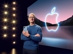 The 'Dum Maaro Dum'-inspired tune played during the Apple event 2021, when the company's CEO Tim Cook arrived to present the product line-up at the auditorium in Apple's headquarters.(AFP) The 'Dum Maaro Dum'-inspired tune played during the Apple event 2021, when the company's CEO Tim Cook arrived to present the product line-up at the auditorium in Apple's headquarters.(AFP)