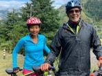 Milind Soman and Ankita Konwar cycle 65km from Baramulla to Uri in a day, fans say wow(Instagram/@milindrunning) Milind Soman and Ankita Konwar cycle 65km from Baramulla to Uri in a day, fans say wow(Instagram/@milindrunning)