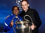 Vinay Menon (L) with Thomas Tuchel.&nbsp;