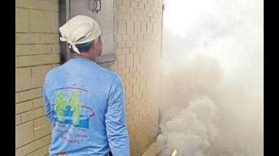 The health department has asked the Amritsar municipal cooperation to carry out regular fogging in all 85 wards of the city to check dengue cases. (HT photo)
