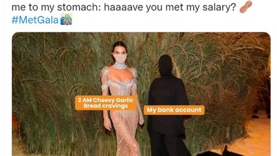 Swiggy shared this hilarious meme on Met Gala. (Twitter/@swiggy_in)