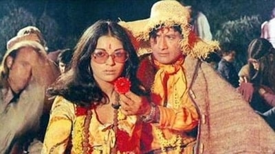 Zeenat Aman and Dev Anand in a still from Dum Maro Dum Zeenat Aman and Dev Anand in a still from Dum Maro Dum