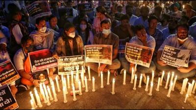 Uttarakhand reported 487 cases of rape in 2020 which was the highest among the nine Himalayan states. (Image of a protest against sexual assault of women. Used for representation). (HT PHOTO.) Uttarakhand reported 487 cases of rape in 2020 which was the highest among the nine Himalayan states. (Image of a protest against sexual assault of women. Used for representation). (HT PHOTO.)