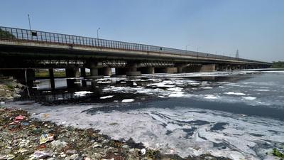 According to Delhi government, currently, the Yamuna receives 105MGD and 50MGD wastewater from Haryana and Uttar Pradesh, respectively. (PTI) According to Delhi government, currently, the Yamuna receives 105MGD and 50MGD wastewater from Haryana and Uttar Pradesh, respectively. (PTI)