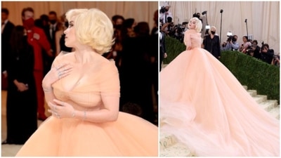 Billie Eilish: Singer Billie Eilish made heads turn with her look at Met Gala 2021. The 19-year-old artist opted for a peach strapless gown by Oscar de la Renta.&nbsp; (Instagram/@billieeilish)