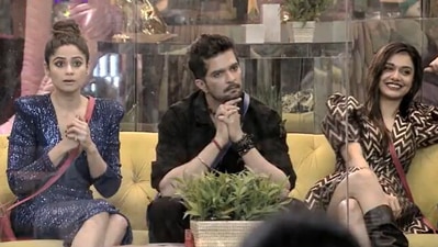 Shamita Shetty, Raqesh Bapat and Divya Agarwal on Bigg Boss OTT.