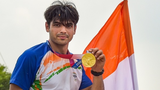 Neeraj Chopra sets sights on Olympic record to go with his golden feat(PTI)