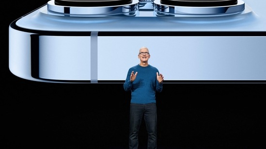 The new iPhone models include the A15 Bionic processor, which Apple says is 50% faster than chips in competing smartphones, and new features to enhance artificial-intelligence tasks.(AFP)