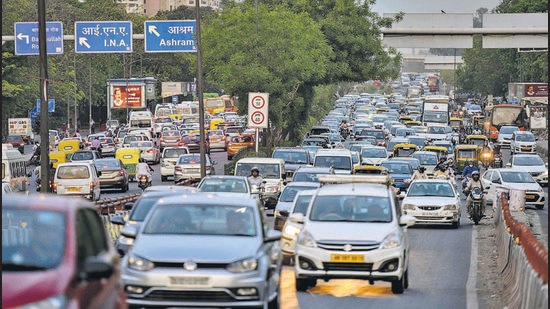 Delhi reported the highest cases in this crime category in 2019 too with 46,725 vehicles stolen that year. (Amal KS/HT) Delhi reported the highest cases in this crime category in 2019 too with 46,725 vehicles stolen that year. (Amal KS/HT)