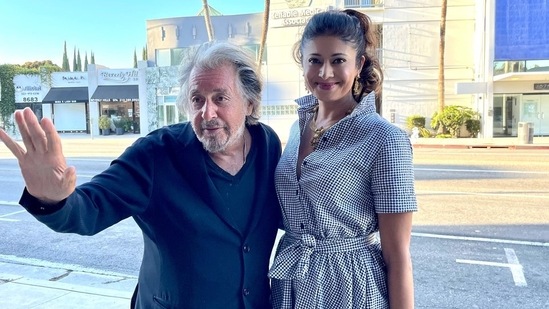 Al Pacino poses with Pooja Batra.