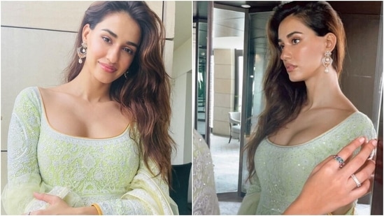 Disha Patani in bespoke anarkali will make your heart skip a beat, Ayesha Shroff reacts(Instagram/@dishapatani)