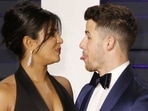 Priyanka Chopra, Nick Jonas at the Vanity Fair Oscars after-party.(REUTERS) Priyanka Chopra, Nick Jonas at the Vanity Fair Oscars after-party.(REUTERS)