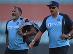India bowling coach Bharat Arun (L) and head coach Ravi Shastri. India bowling coach Bharat Arun (L) and head coach Ravi Shastri. 