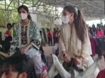 Shilpa Shetty makes the pilgrimage to the Vaishno Devi shrine.(ANI) Shilpa Shetty makes the pilgrimage to the Vaishno Devi shrine.(ANI)
