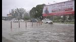 A view of waterlogging after heavy rain at Chaudhary Charan Singh International Airport, in Lucknow. (Deepak Gupta/HT Photo) A view of waterlogging after heavy rain at Chaudhary Charan Singh International Airport, in Lucknow. (Deepak Gupta/HT Photo)