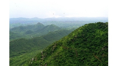 3.2 billion years Before Present: The Aravallis, India’s oldest mountain range, begin to take shape, as tectonic plates push against one another. Erosion over the next 2 billion years will mould them into the shape you see today. The mountains stretch 692 km, from Gujarat to Delhi, passing through Rajasthan and Haryana. The name comes from the Sanskrit words ‘ara’ and ‘vali’, which means line of peaks. (Wikimedia Commons) 3.2 billion years Before Present: The Aravallis, India’s oldest mountain range, begin to take shape, as tectonic plates push against one another. Erosion over the next 2 billion years will mould them into the shape you see today. The mountains stretch 692 km, from Gujarat to Delhi, passing through Rajasthan and Haryana. The name comes from the Sanskrit words ‘ara’ and ‘vali’, which means line of peaks. (Wikimedia Commons)